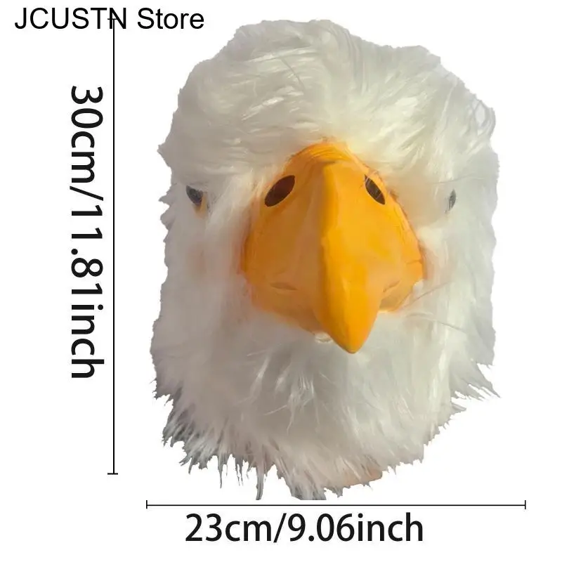 Hawk Bird Head Latex Masks Halloween Carnival White Black Eagle Mask Funny Animal Full Head Helmet Cosplay Decoration Props