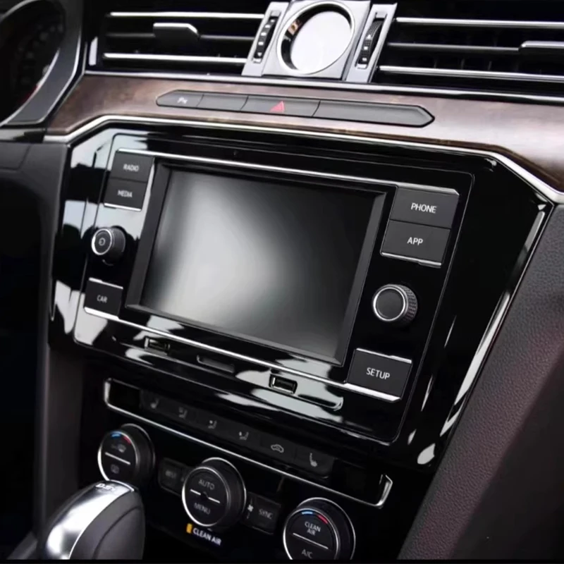 8inch 9.2inch MIB 2 Radio Frame for VW Passat B8 Host Navi Multimedia Display Screen Frame Panel Piano Black 3GD 858 069 B C