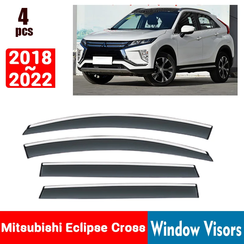 

FOR Mitsubishi Eclipse Cross 2018-2022 Window Visors Rain Guard Windows Rain Cover Deflector Awning Shield Vent Guard