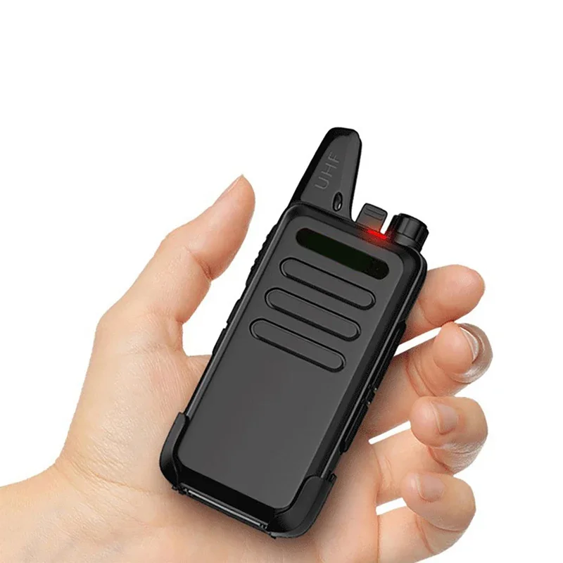 Portable Wireless Walkie Talkie Long Range UHF 16 Storage Channels Mini High-Power Intercom Rechargeable For Hotel Restaurant