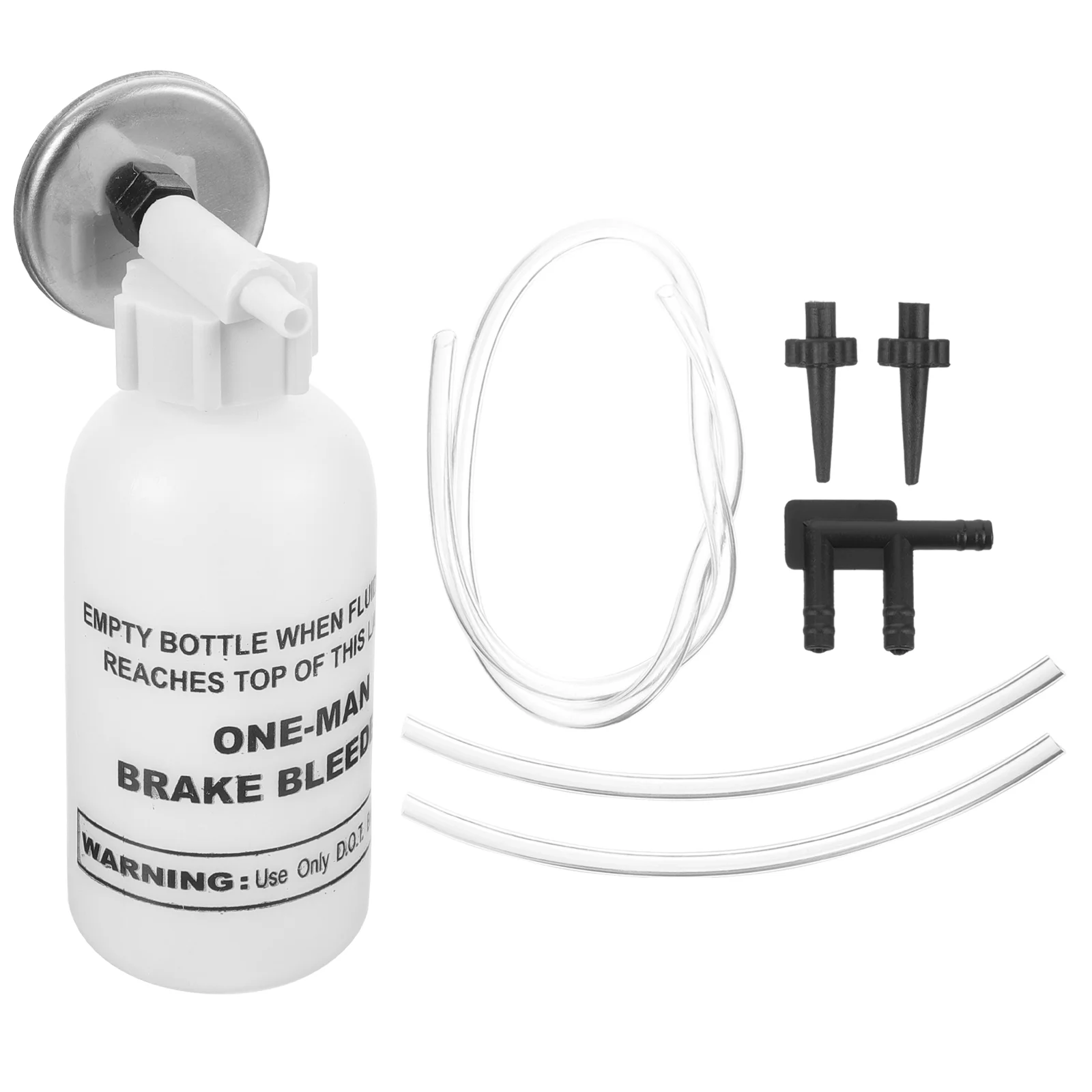 Brake Bleeder Kit Car Fluid Changer 7psc Bleeding Tool Bottle and Tube Suite Automobile White