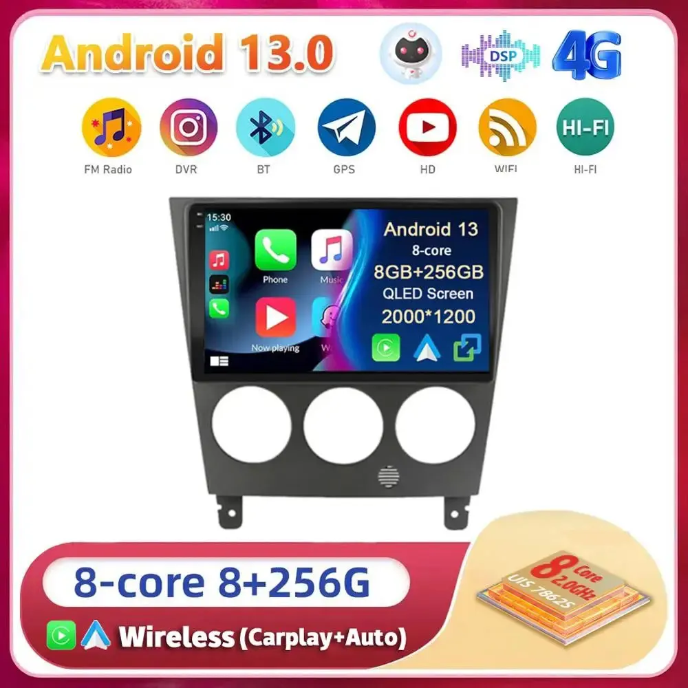 

Android 13 Carplay Auto WIFI+4G For Subaru Impreza GD GG 2002 - 2007 Car Radio Multimedia Player GPS Stereo 2din Head Unit DSP