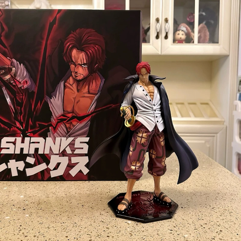 Anime One Piece Shanks figurki czerwone włosy Ryuho figurki statua z pcv kolekcja modeli zabawki peryferyjne ozdoba prezent urodzinowy