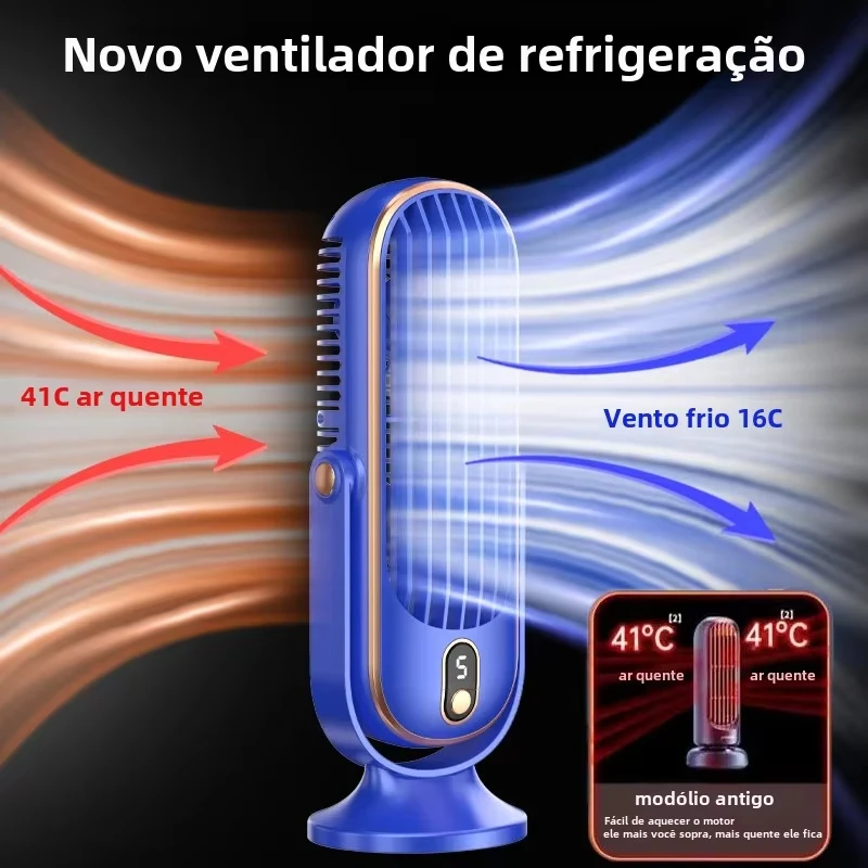 Ventilador pequeno portátil de mesa com alta energia eólica, recarregável por USB, escritório ao ar livre, casa, dormitório ventilador elétrico de resfriamento