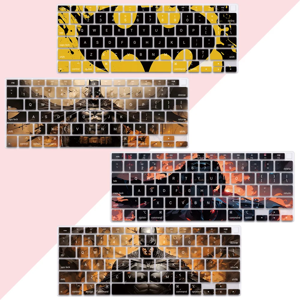 

Cute Anime Batmans EU Layout Color Print Soft Silicone Keyboard Cover For Macbook 2020 Air A2179 A2337