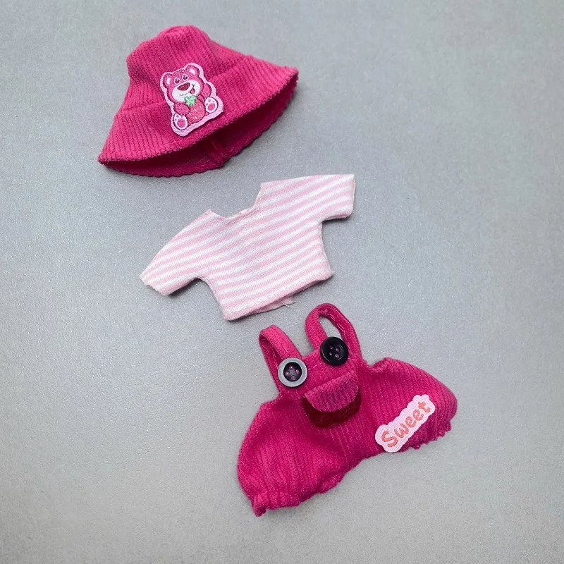 فستان دمية مقاس 16-17 سم، فستان BJD، مجموعة وزرة غير رسمية لطيفة