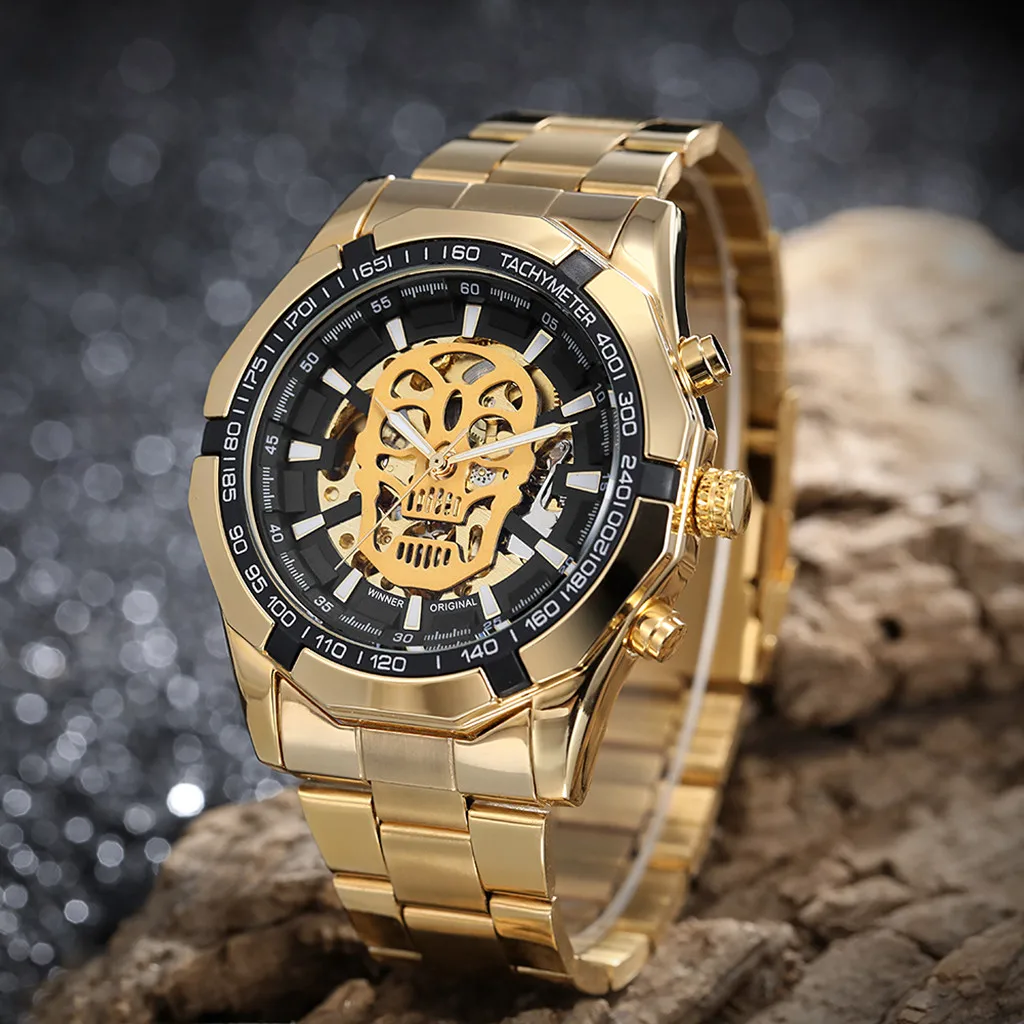 Watch Hollow  Dial Luxury Design Business Fashion Men's Mechanical Watch Classic Fashion Quartz Wristwatches  Reloj Hombre