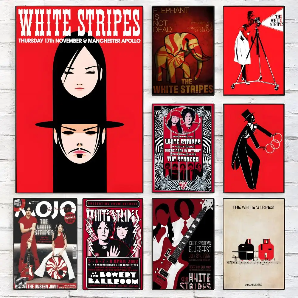 T-The White Stripes Poster High-definition waterproof poster stickers, suitable for bedroom, living room, home decoration