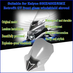 Suitable for Kaiyue 500X/400X/525X modified GV model windshield height enlarged front glass deflector winding plate