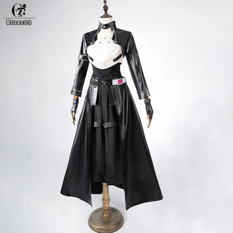 ROLECOS Anime SAO Kazuto Kirigaya 코스프레 의상 Kirito 블랙 가죽 전투복 할로윈 카니발 코스프레 의상 풀 세트
