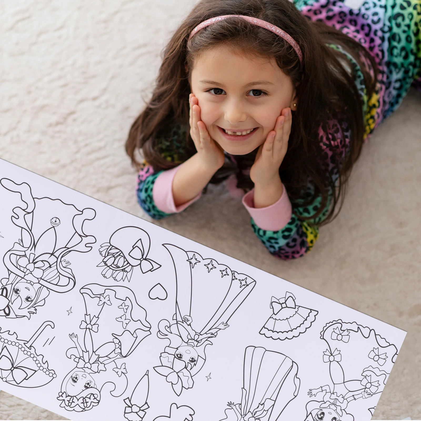 

Graffiti Scroll Color Sketch Blank Paper for Kids Coloring Drawing Painting Child