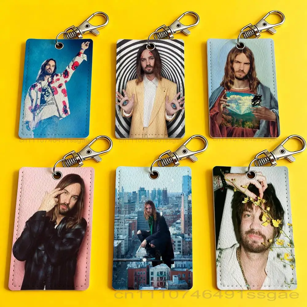 T-Tame D-Deadbeat Impala Card Case Leather Card Holder Keychain Key Ring Door Access Tags ID Card Case Keychain