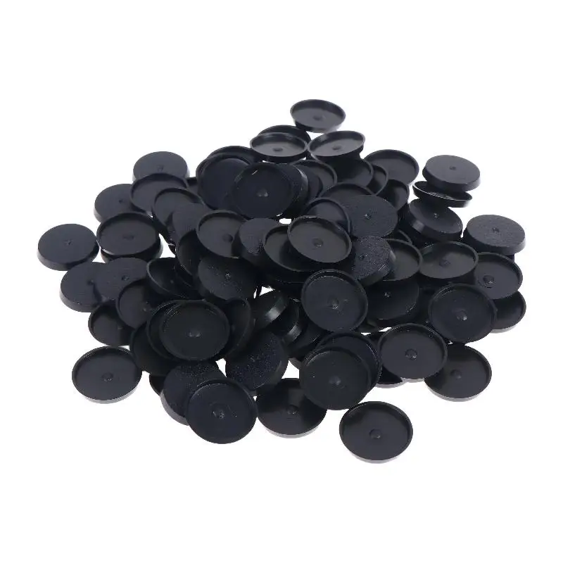 20/100Pcs 25mm Round Wargame Miniature Base Black Plastic Figure Stand For Tabletop Wargaming Model Hobby DIY Painting view 3