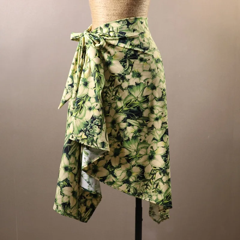 Gonna da ballo latino personalizzata Pratica professionale Gonna corta Sciarpa triangolare da donna adulta