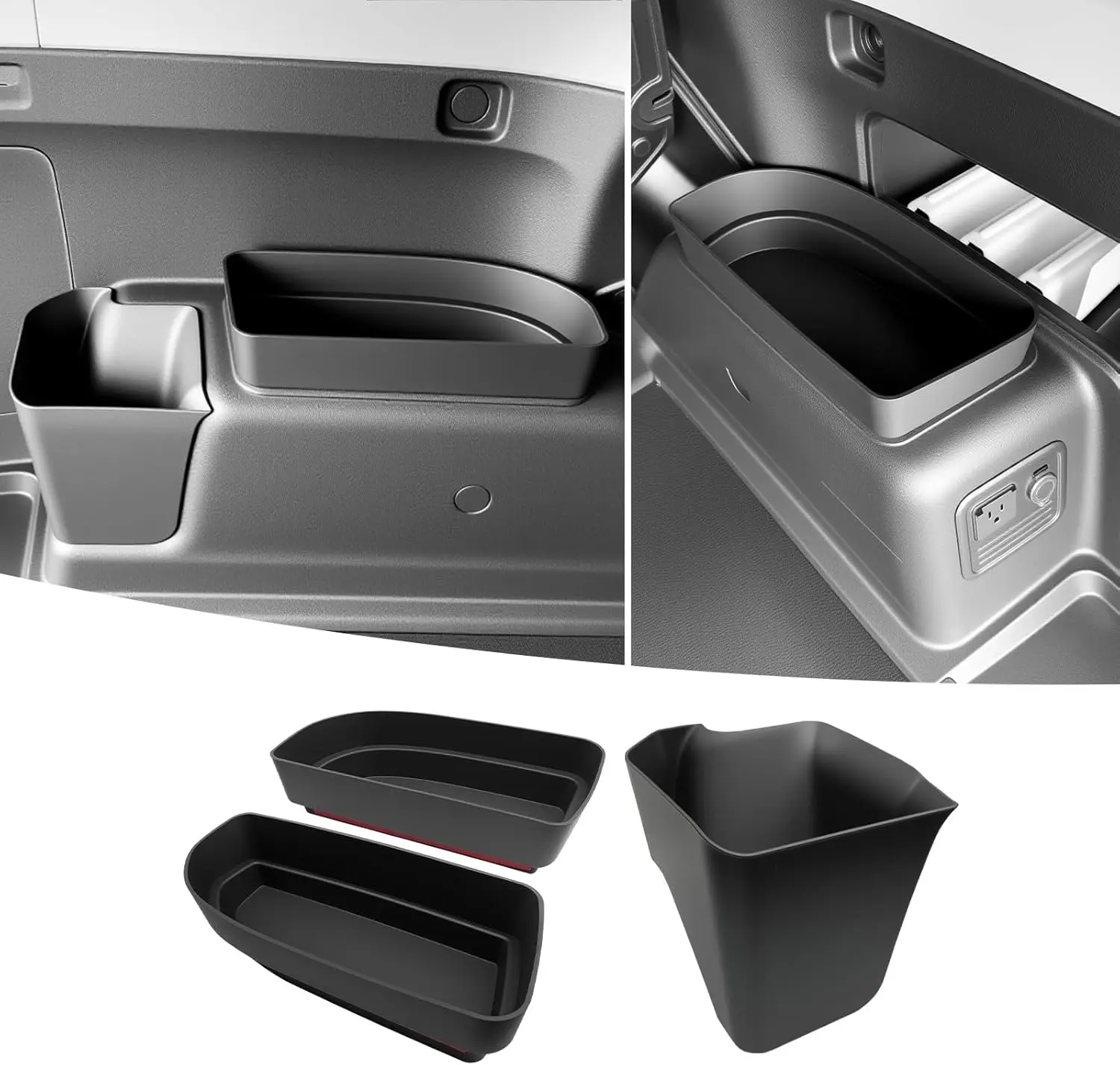 

Бокс для хранения в багажнике без сверления для Toyota 4Runner 2010-2024 (5-местный, 3 шт., Hetero+Pair)