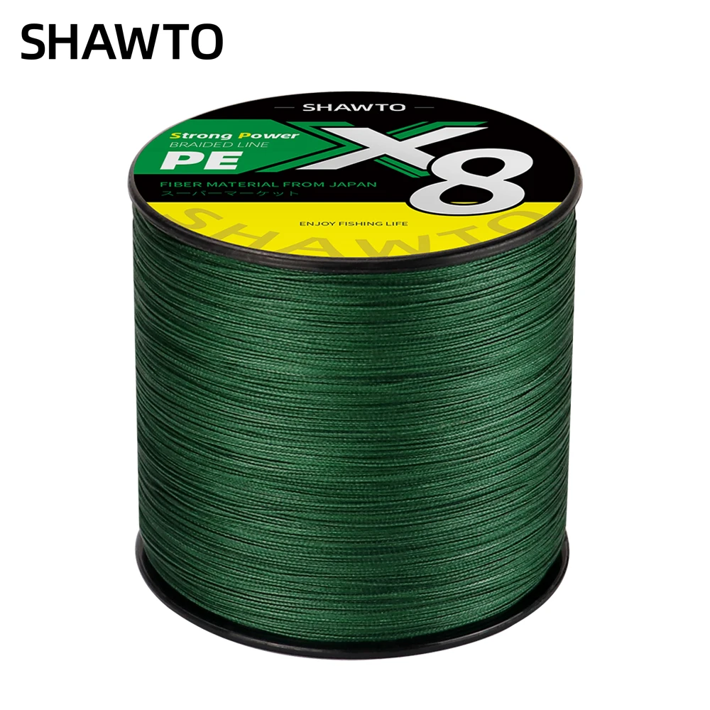 Shawto X8 fuerte 300M 1000M 8 hebras teje hilo de pescar de PE trenzado multifilamento 8 alambre trenzado 14LB 20LB 30LB 50LB 100LB