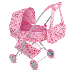 Simulation Stroller Trolley Pink Large Iron Pipe Thickened Doll Child Trolley