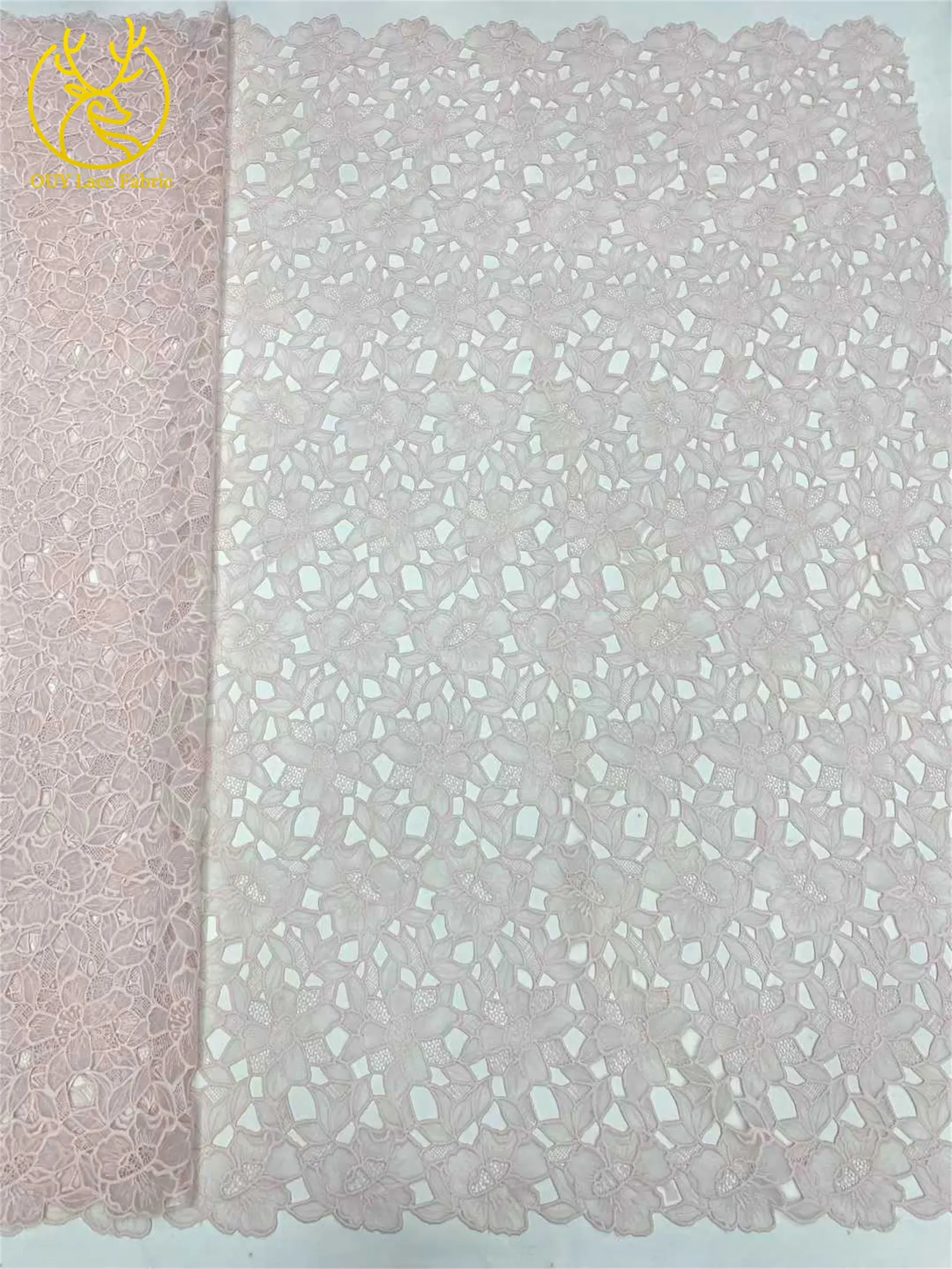 Eleganter französischer Mesh-Spitzenstoff 2026 Luxuriöser afrikanischer Stickerei-Tüll für Braut- und Abendkleider DIY Nähen 5 Yards – Detail 6