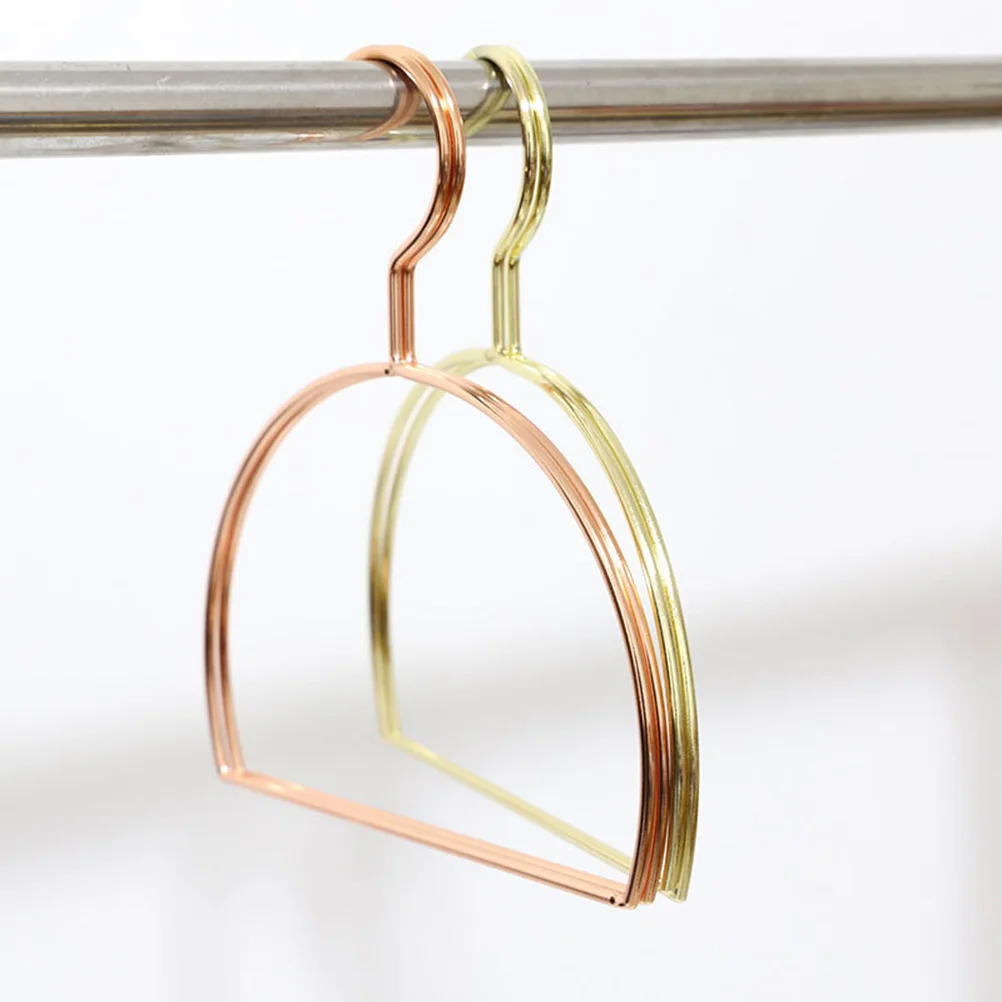

Clothes Hangers Metal Rack Scarf Tie Outdoor for Scarves Golden Closet Organizer
