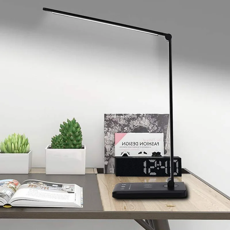 LED USB Charging Lamp Touch Folding Table Portable 3Color Work Office Rechargeable Wireless Phone Charger Light for Bedroom