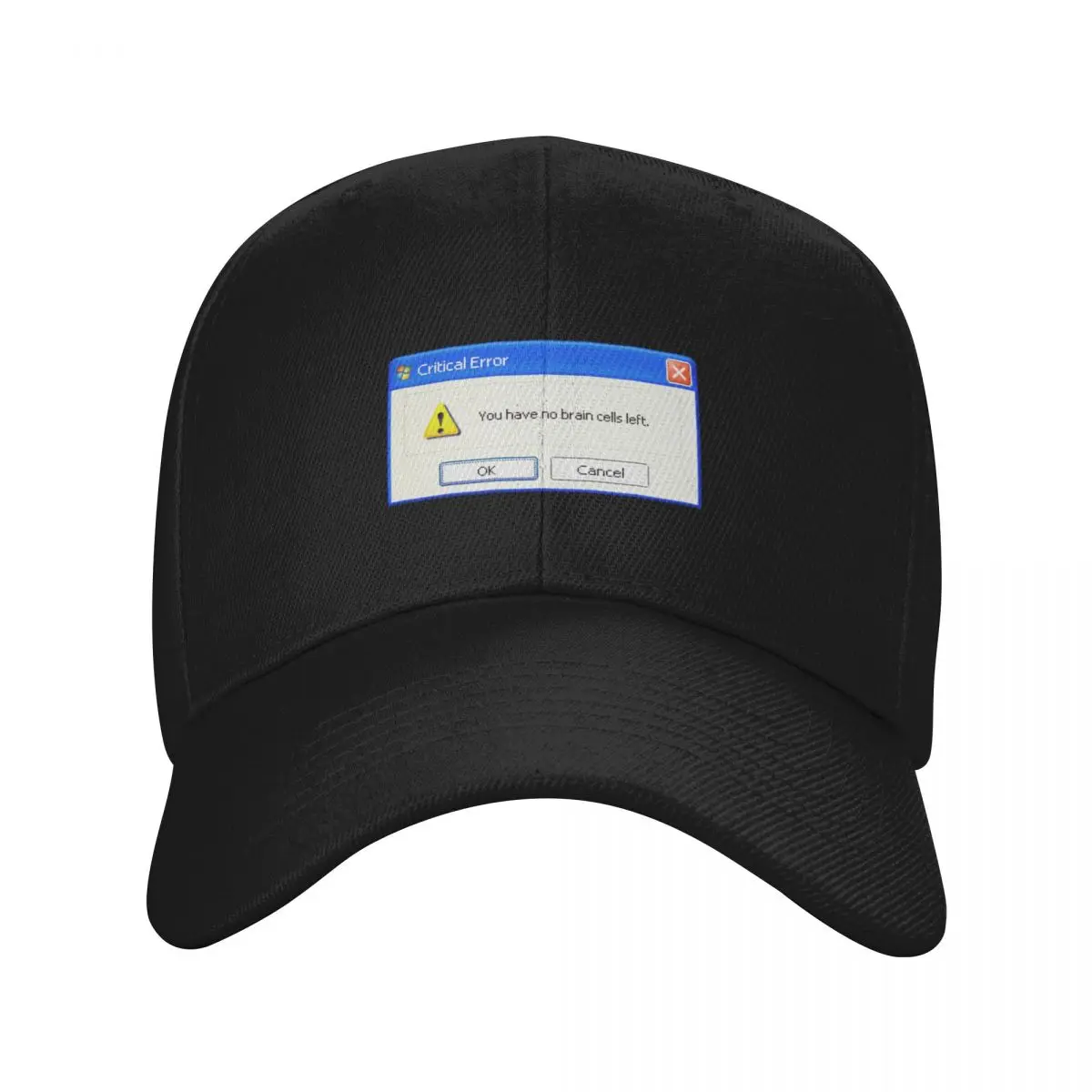 

no brain cells left Windows XP popup Baseball Cap derby hat Anime Hat Women's Hats 2025 Men's