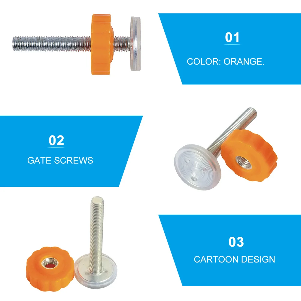 

8Pcs Pet Stair Gate Screws Pressure Mounted Threaded Spindle Rods Adjustable Baby Gate Bolts Spindle Rods for Baby Gates