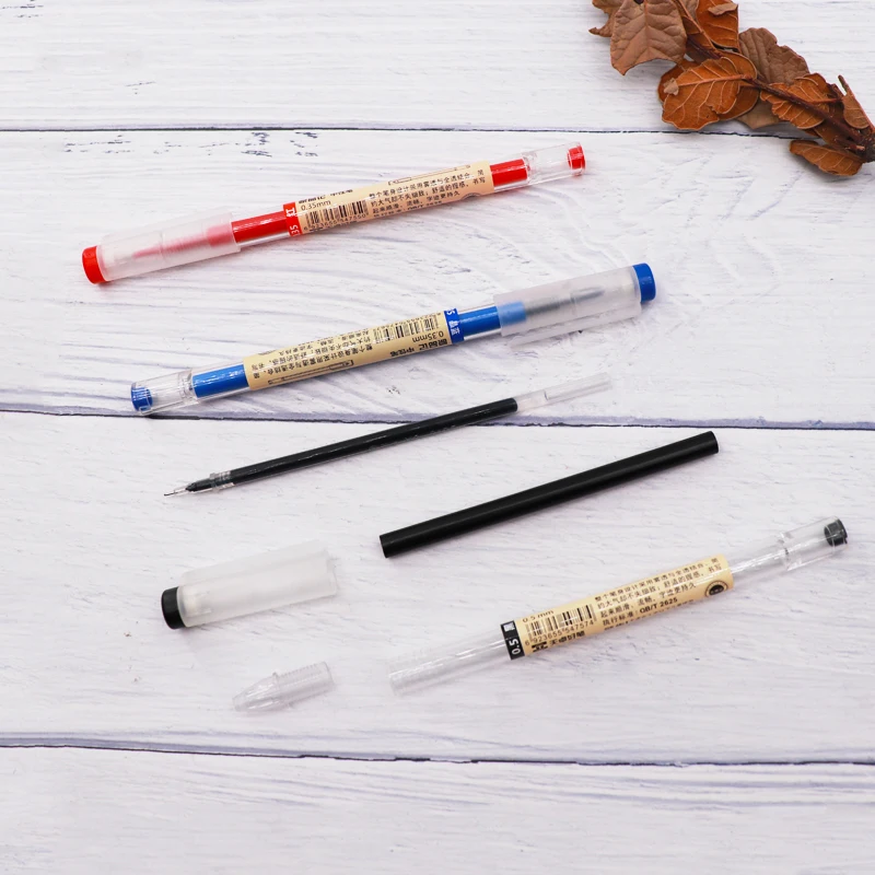 0.35mm Gel Set Pens Red/Black/Blue Ink Refills Rod Japanese Pen For Handle School Office Writing Supplies Stationery image 2