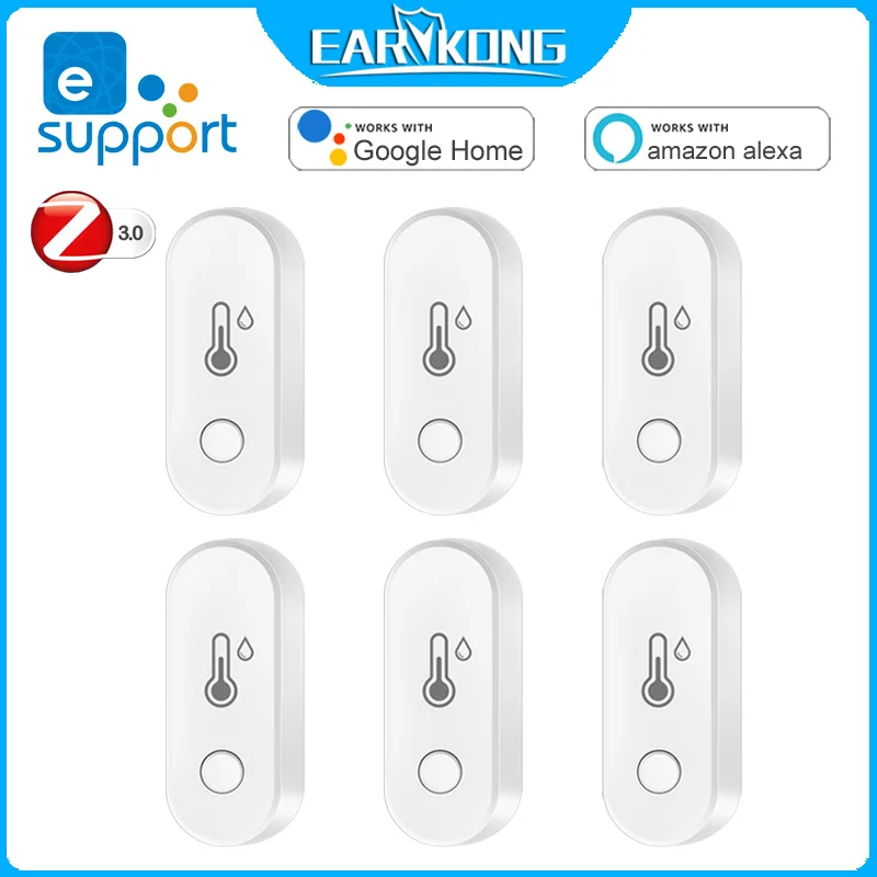 EWELink Zigbee Temperature and Humidity Sensor Thermometer Hygrometer APP Remote Monitor Work with Smart Life Alexa Google Alice