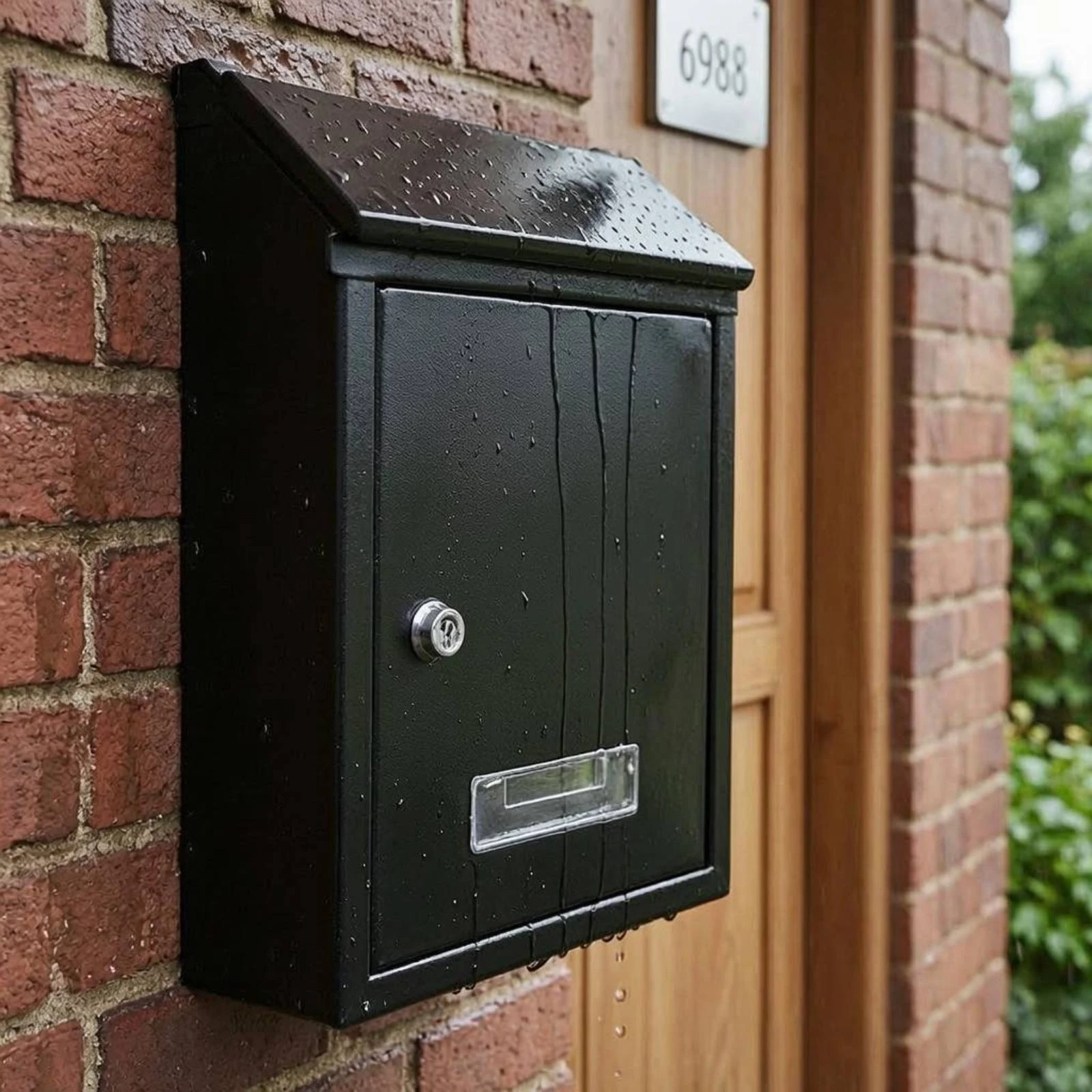 Wall-Mounted Mailbox Entryway Wall Mounted Mailbox Metal Mail Box Long-Lasting Outdoor Mail Box Fully Assembled