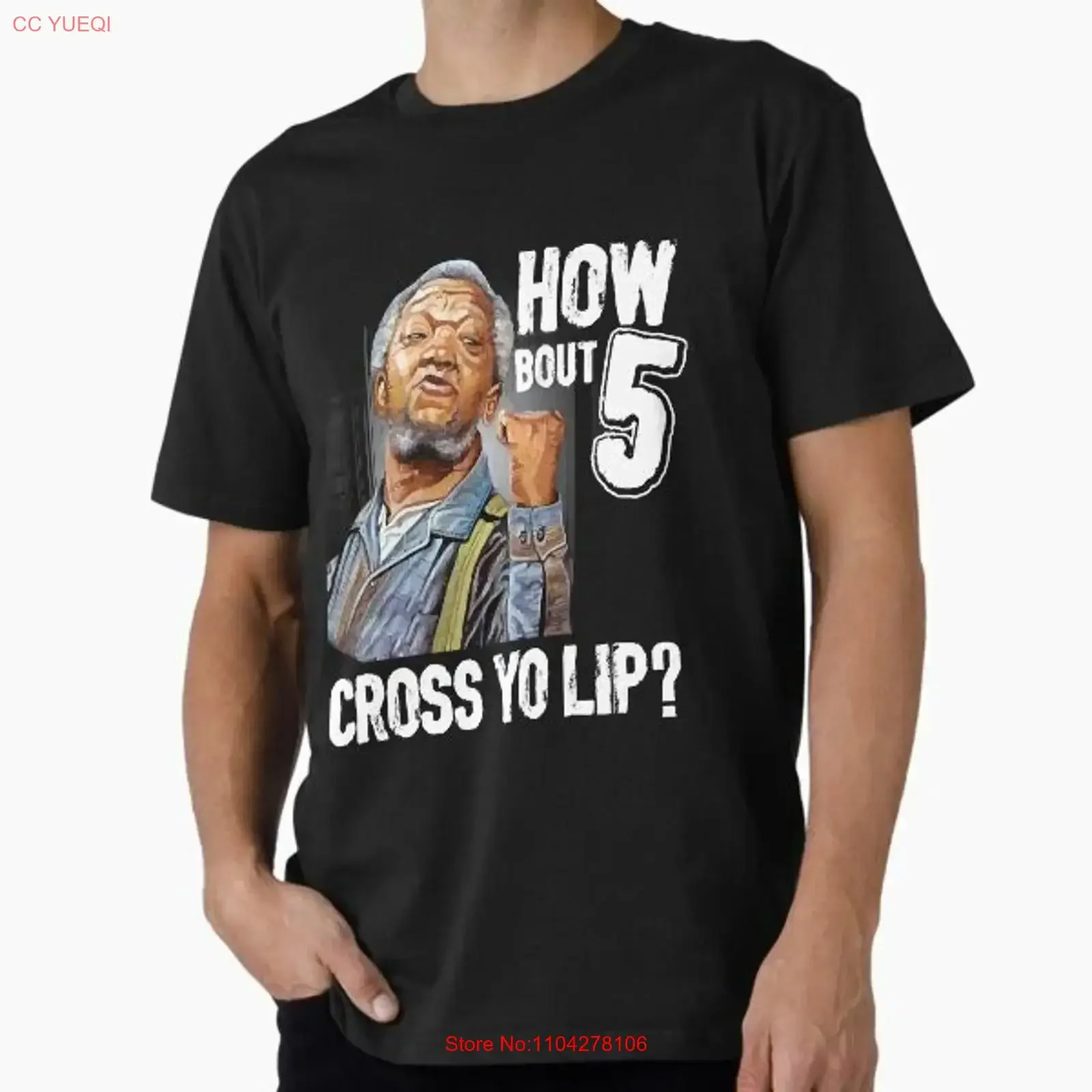 T-shirt pour homme 5 cross you lip Sanford and son tv Made in USA, tailles S à 5XL, vintage, délavé, respirant, graphique, confortable, streetwear