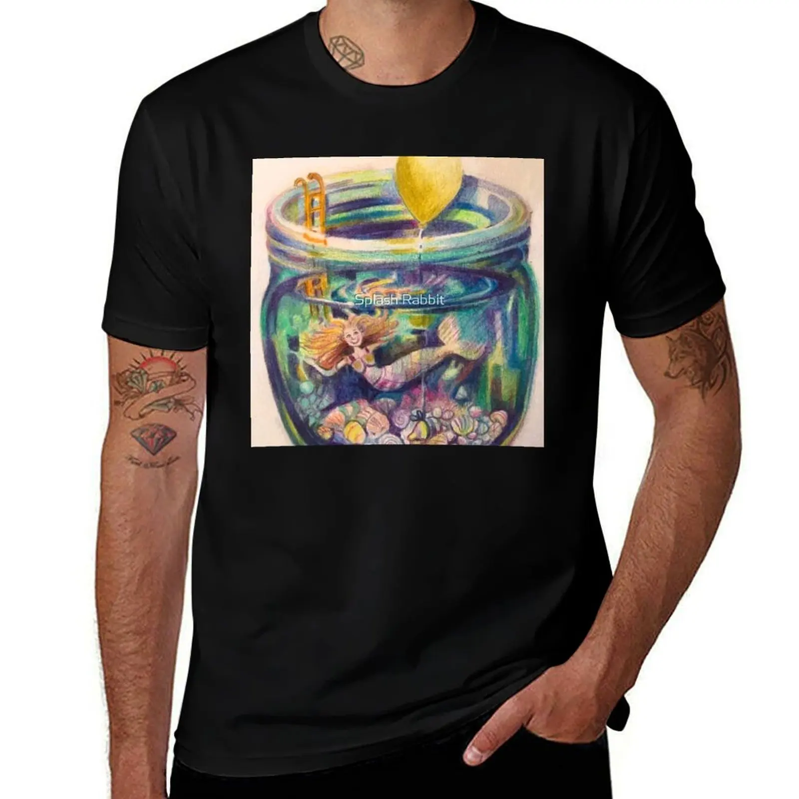 

Mermaid party in a jar T-Shirt anime custom shirt T-shirts oversize plain white t shirts men