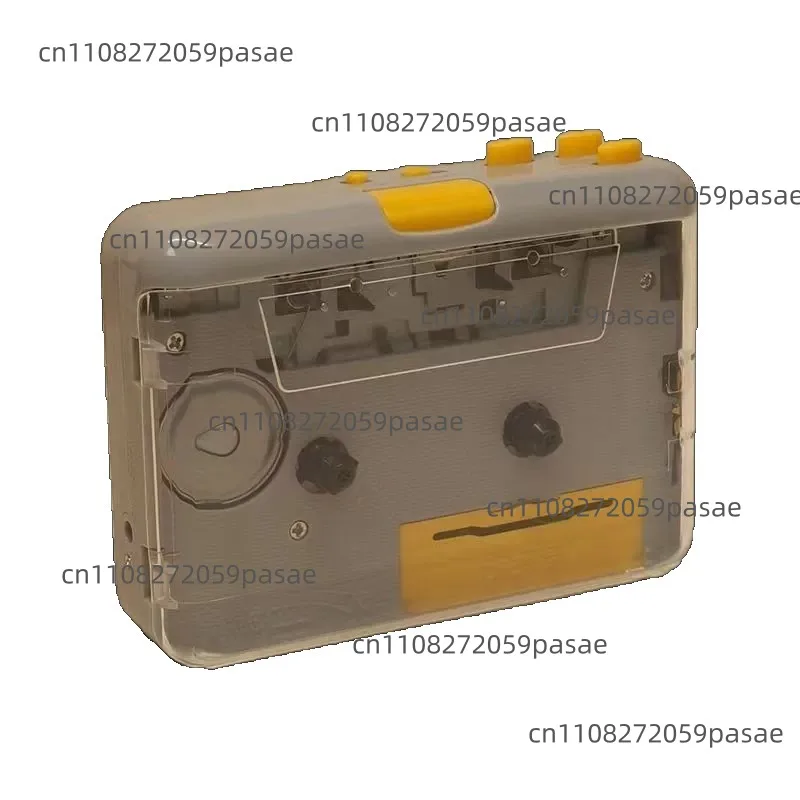 

Розовый прозрачный портативный кассетный плеер Walkman для воспроизведения аудио и музыки