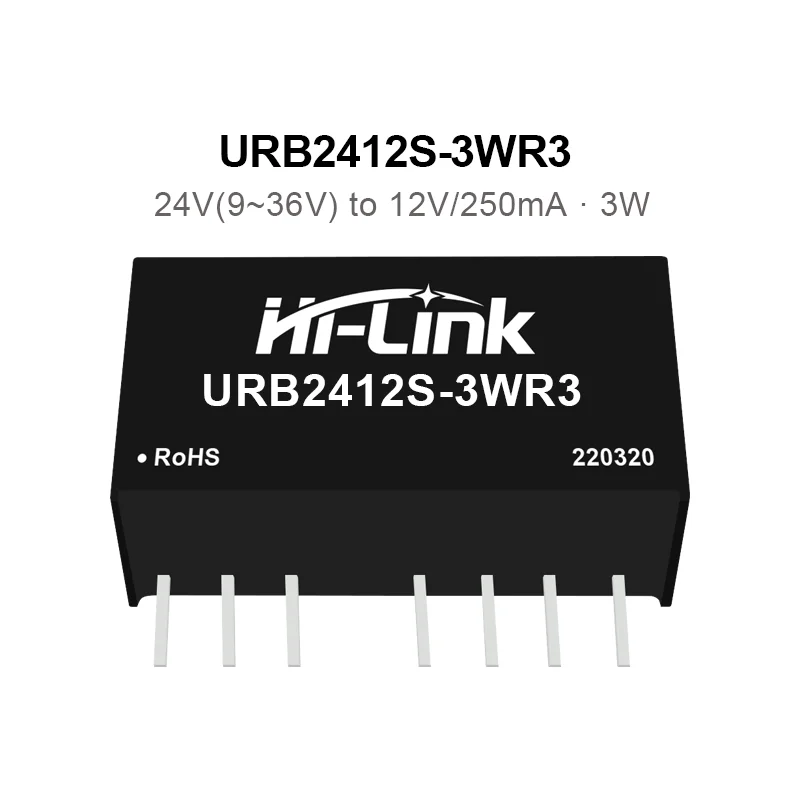 Hi-Link Factory URB2405S-3WR3 10 pz/lotto DC-DC Step Down 3W 5V/12V/15V/24V uscita singola/doppia regolata isolata