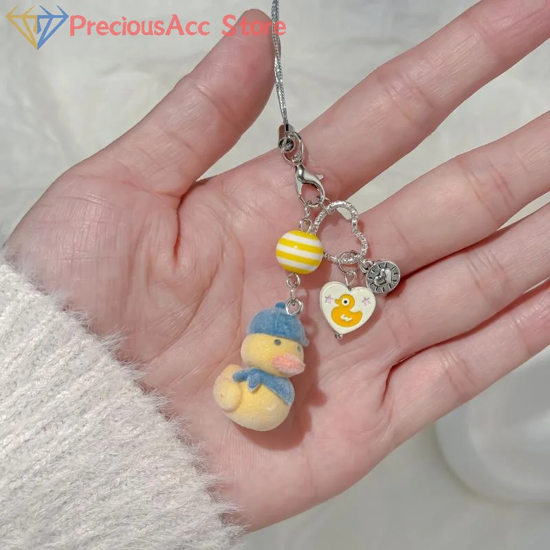 لطيف الكرتون رقيق الحيوان سلاسل المفاتيح جميل جرو أرنب بطة كيرينغ حلية المرأة حقيبة الملحقات حزام لتعليق الهاتف المحمول #5