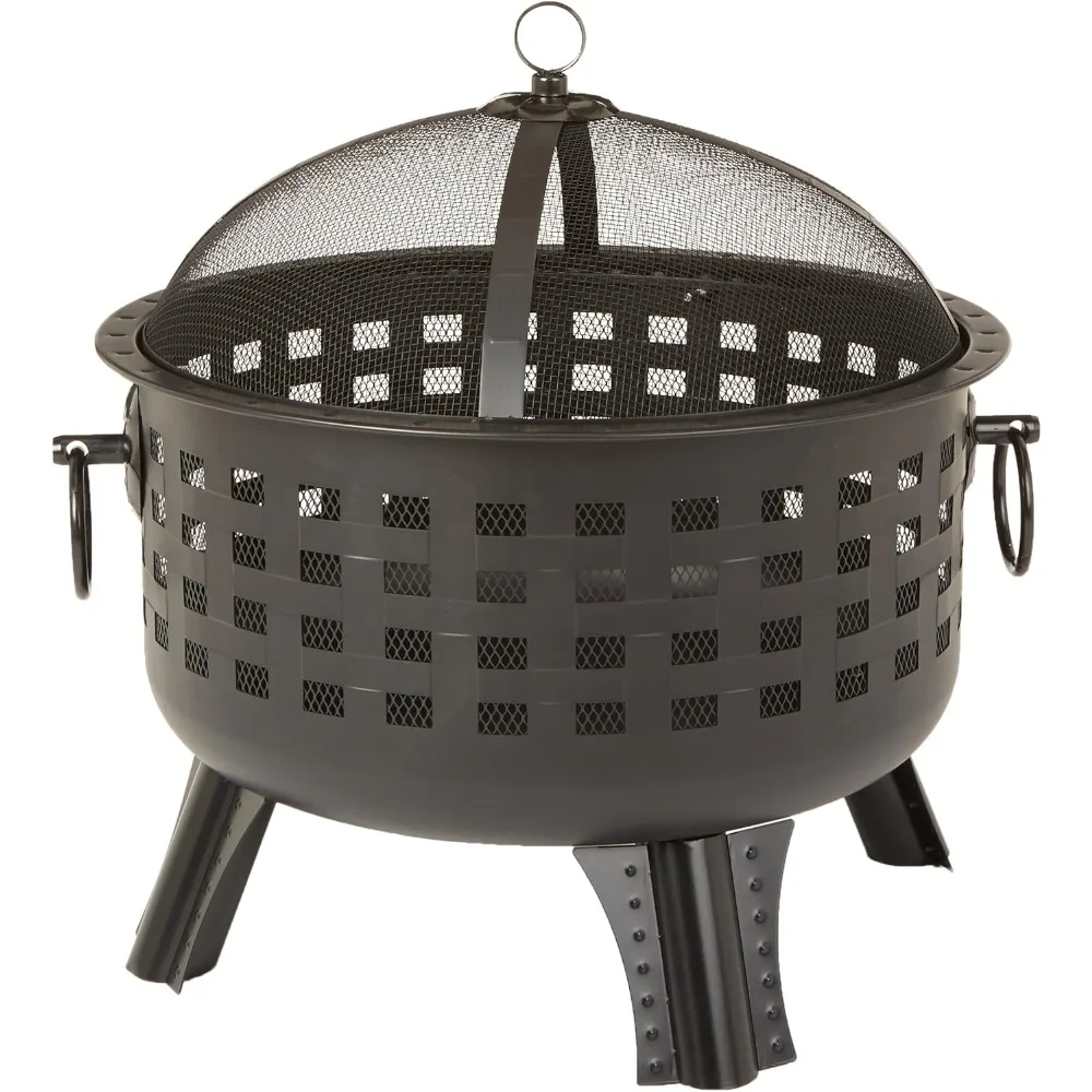 

24 Inch Steel Round Lattice Fire Pit