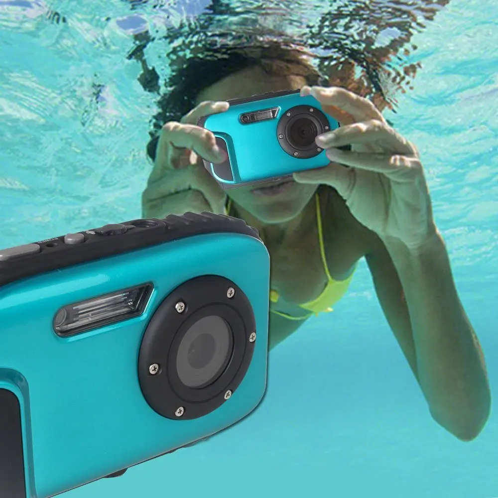16MP HD 2.7 بوصة عرض كاميرا الحركة كاميرا رقمية 10 متر مقاومة للماء Winait كاميرا رقمية مقاومة للماء مع TF