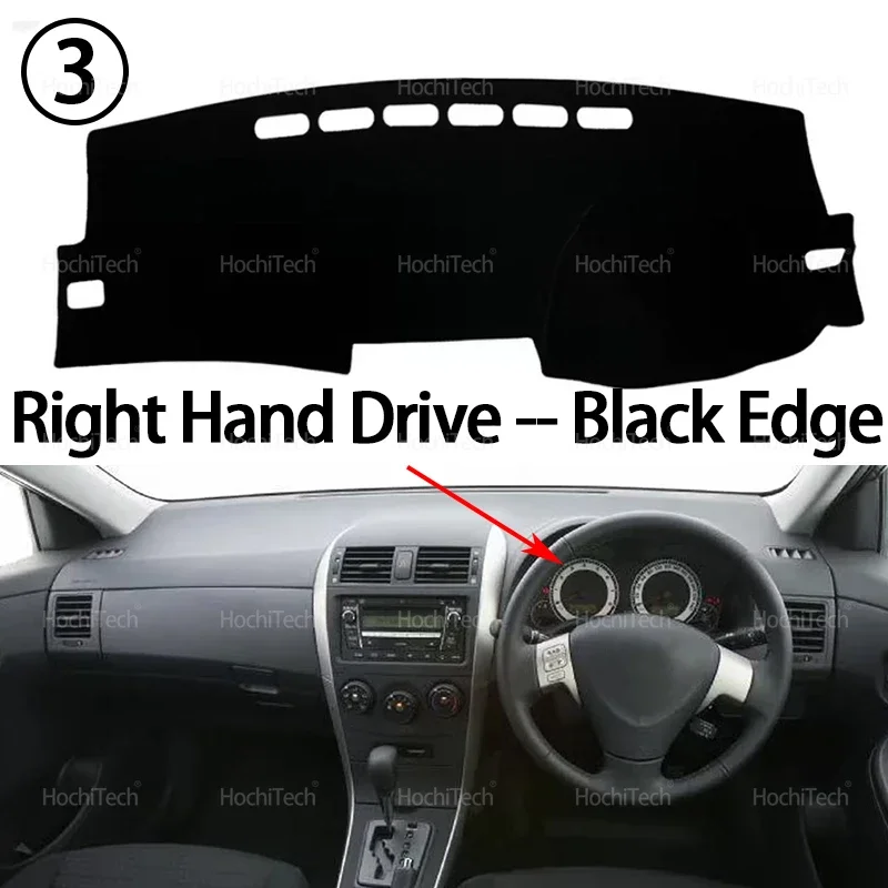 Anti-Rutsch-Matte, Armaturenbrett-Abdeckung, Teppich, Sonnenschutz, Armaturenbrett-Zubehör für Toyota Corolla E140 2007 2008 2009 2010–2013 – Detail 12