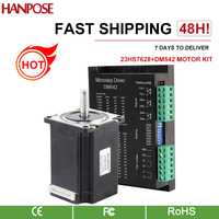 hanpose NEMA23 2.8A 189N.CM 57 stepper motor 23HS7628 with DM542 driver controller for 3D printer cnc stepper motor drive kit