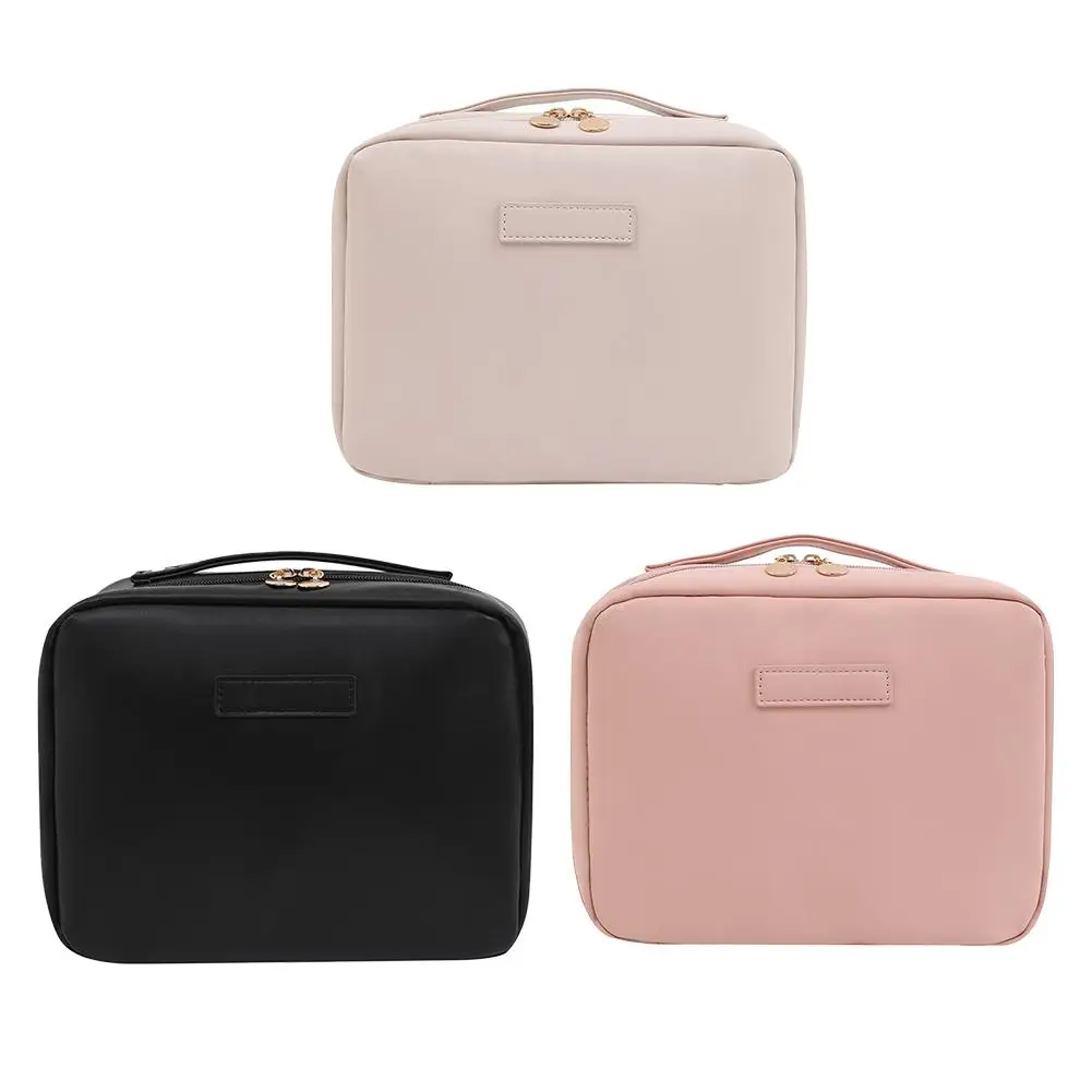 Borsa per cosmetici da toilette Multi-scomparto da 1 pz borsa per il trucco da viaggio da donna borsa per il trucco impermeabile in pelle PU