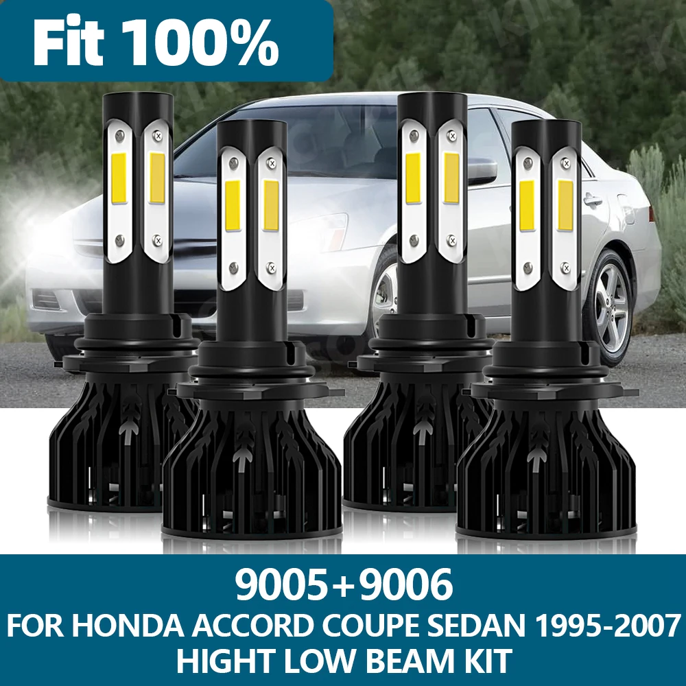 

Led 9005 HB3 9006 HB4 Bulb Car Headlight 12V 24V For Honda Accord Coupe Sedan 1995-1999 2000 2001 2002 2003 2004 2005 2006 2007