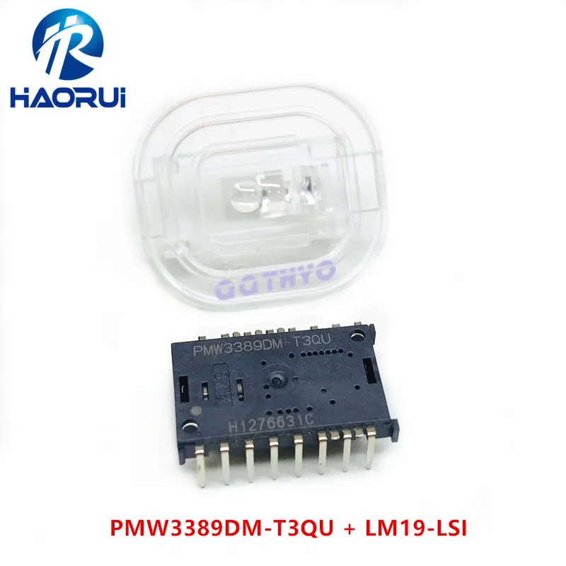 1Set/lot 100% New Original PMW3389DM-T3QU + Lens LM19-LSI PMW3389 PMW3389DM Mouse Sensor Optical Gaming Navigation Chip DIP-16