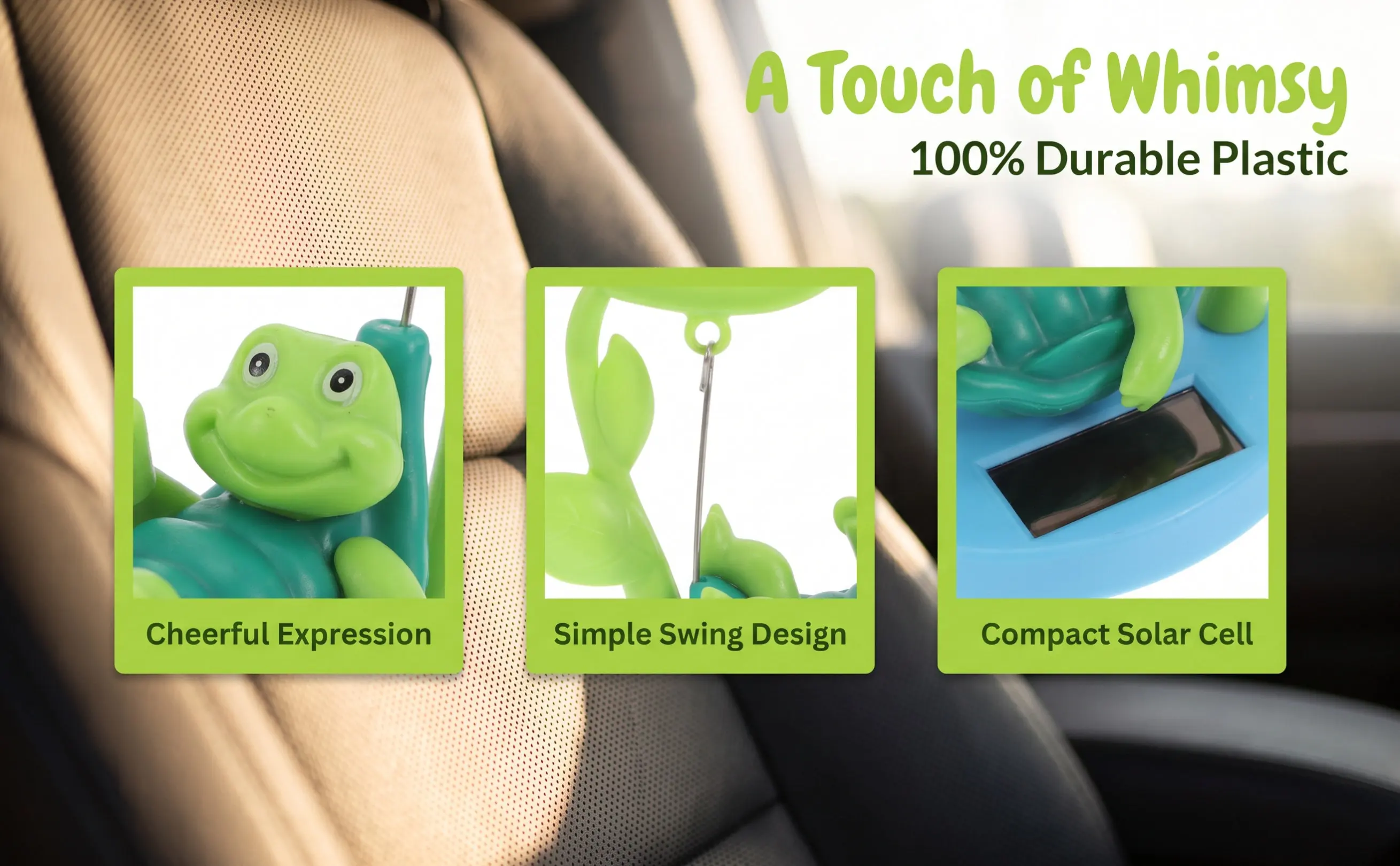Solar Swing Turtle Dashboard Car Ornament Solar Powered Dancing Turtle Car Interior Decoration Dashboard Dancer Decorations