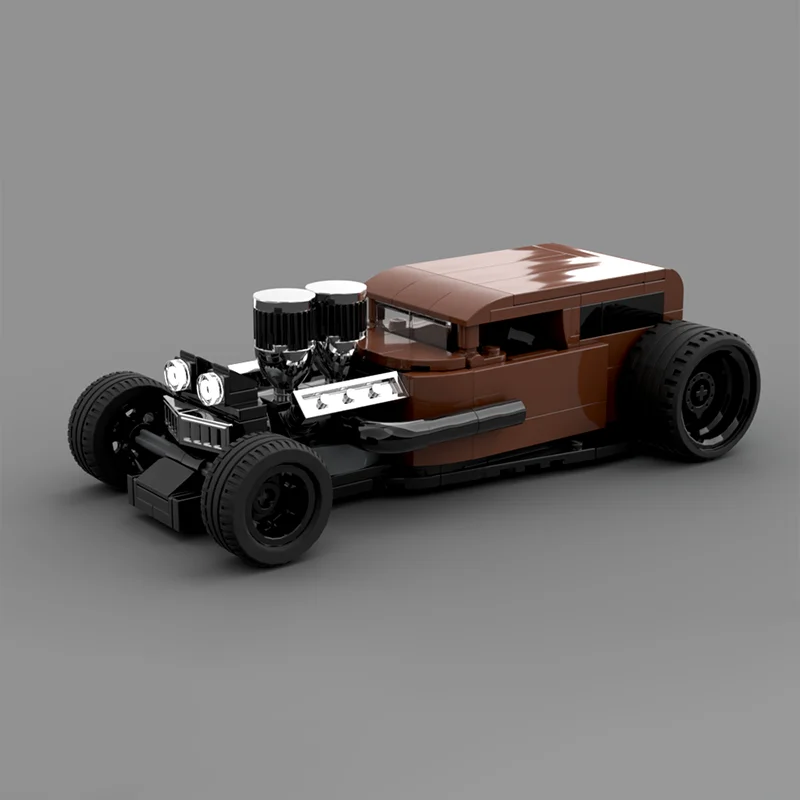 NIEUWE MOC Bouwsteen Hot Rod Speed Champion DIY Klassieke speelgoedstenen voor kinderen Creatief speelgoed Kerstcadeau Technisch blok