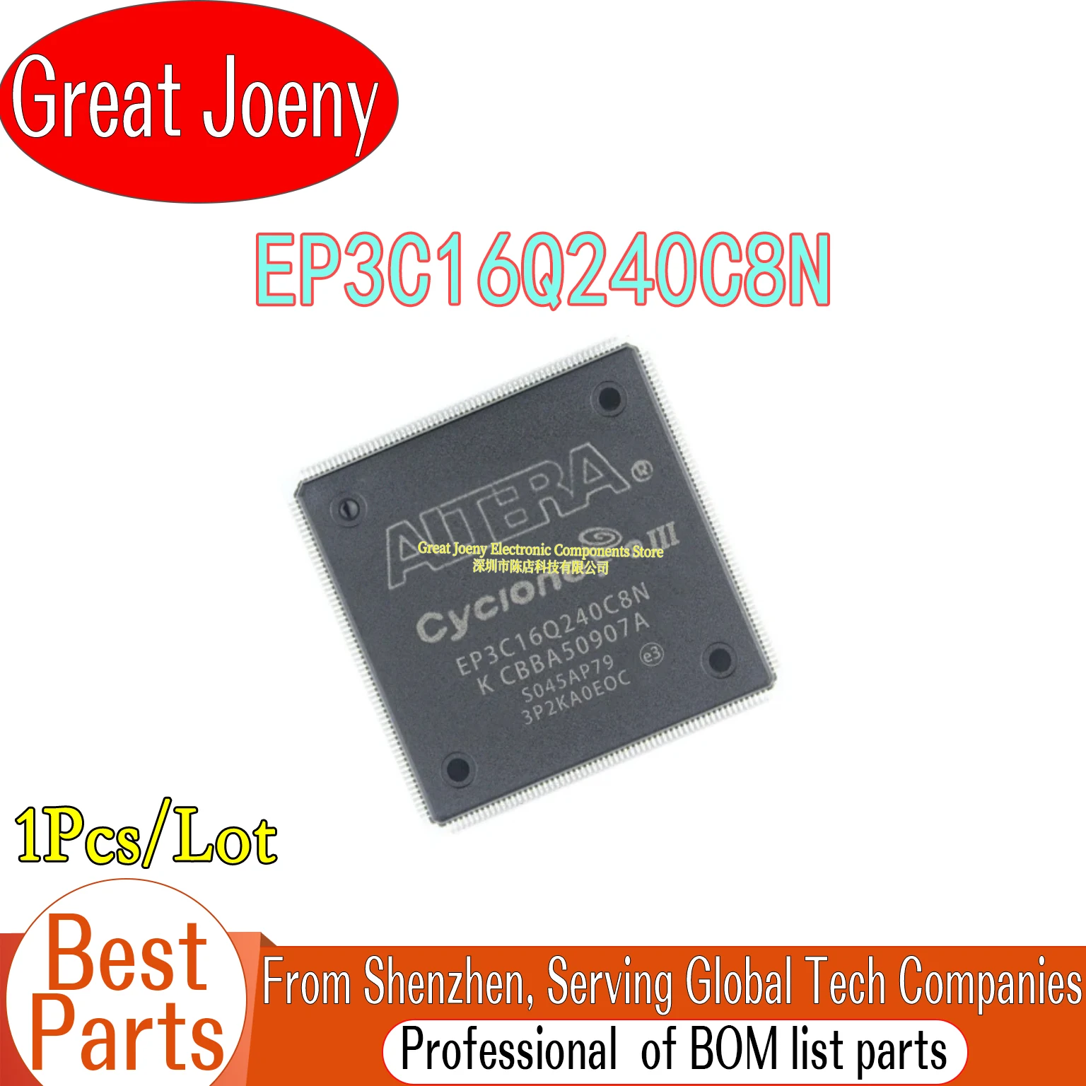 100% New Original EP3C16Q240 EP3C16Q240C8N IC Chipset QFP-240
