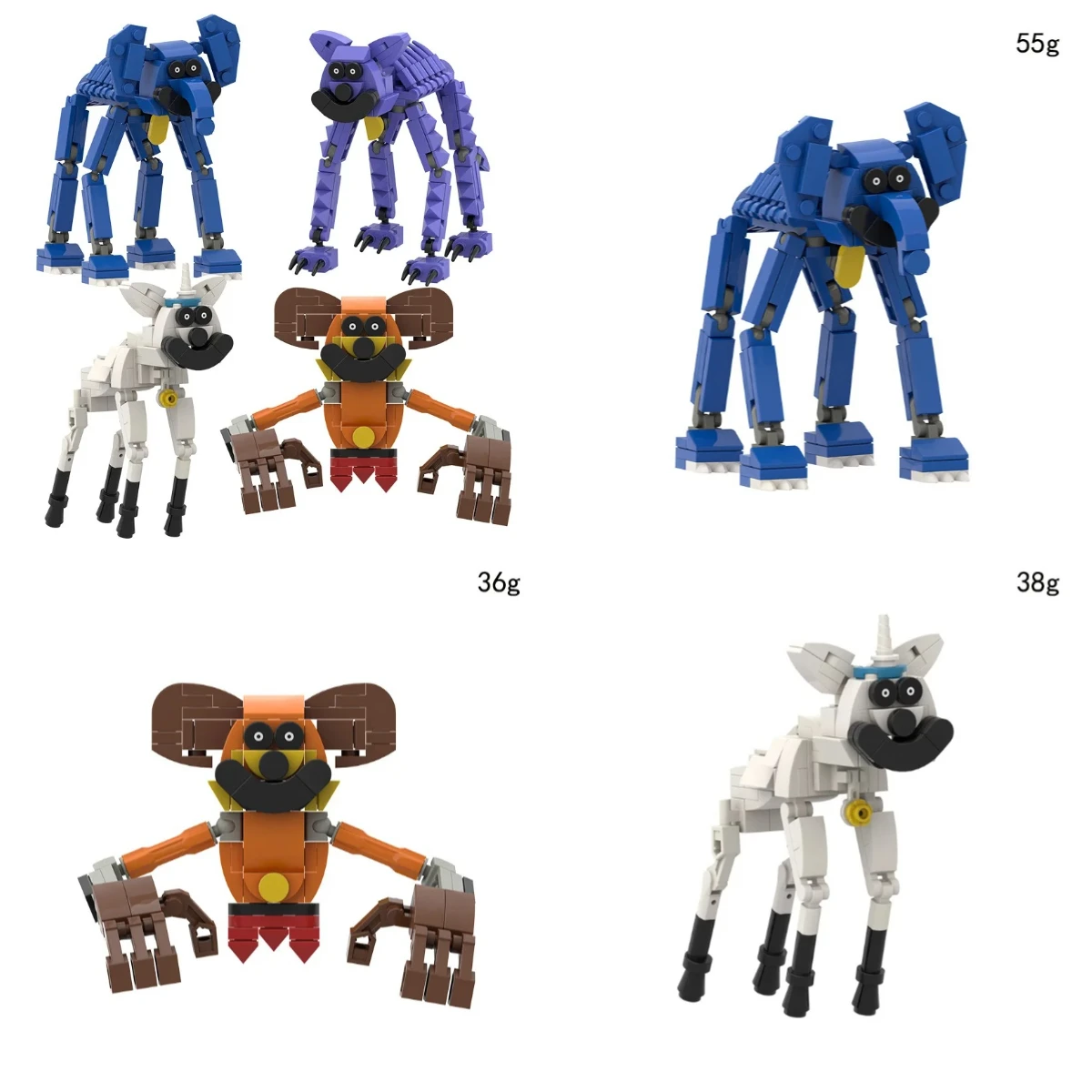 New POPPY Playtime Nightmare Critters Piano Dragon Horror Building Block Figure Model Toy