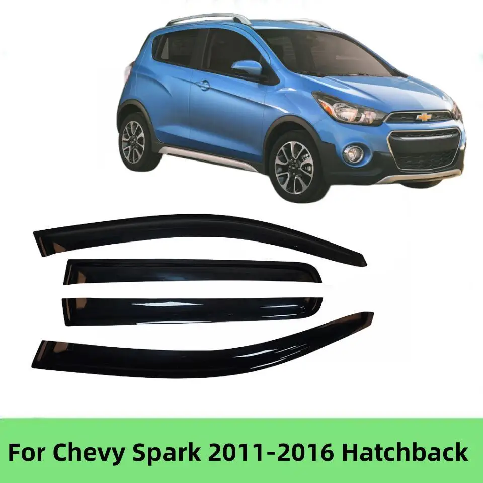 

For Chevy Spark 20112012 2013 2014 2015 2016 Hatchback Car Side Window Vent Visor Sun Rain Deflector Guard Awnings Shelters