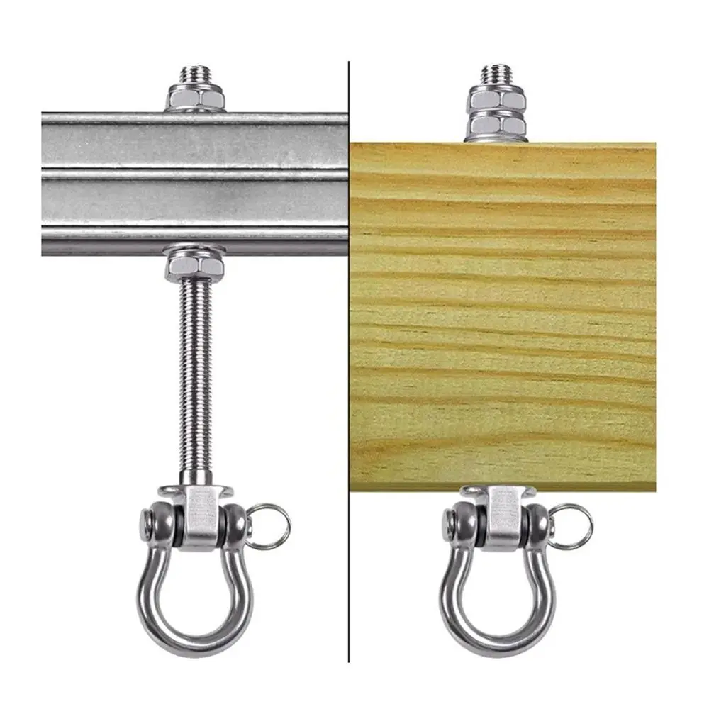 

Useful Heavy Duty Swing Hook Stainless Steel Threaded Shaft Yoga Hammock Hook Easy Installation Hanging Hook Yoga Gym