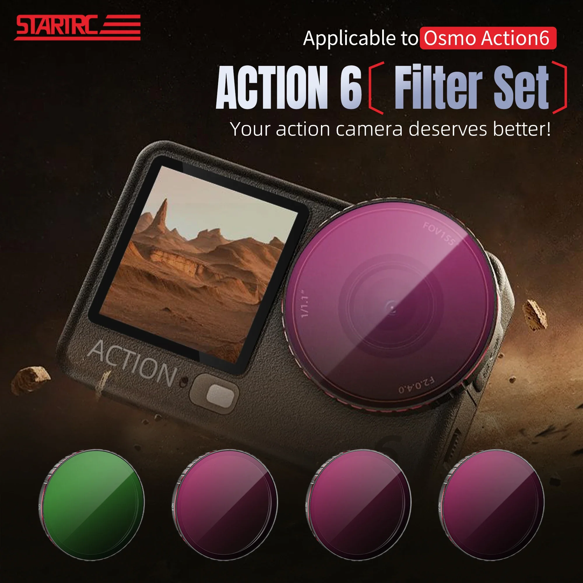

Lens Filters for DJI Osmo Action 6 CPL ND8/ND16/ND32 Neutral Density ND Filter Set Camera Photography Accessory For DJI Action 6