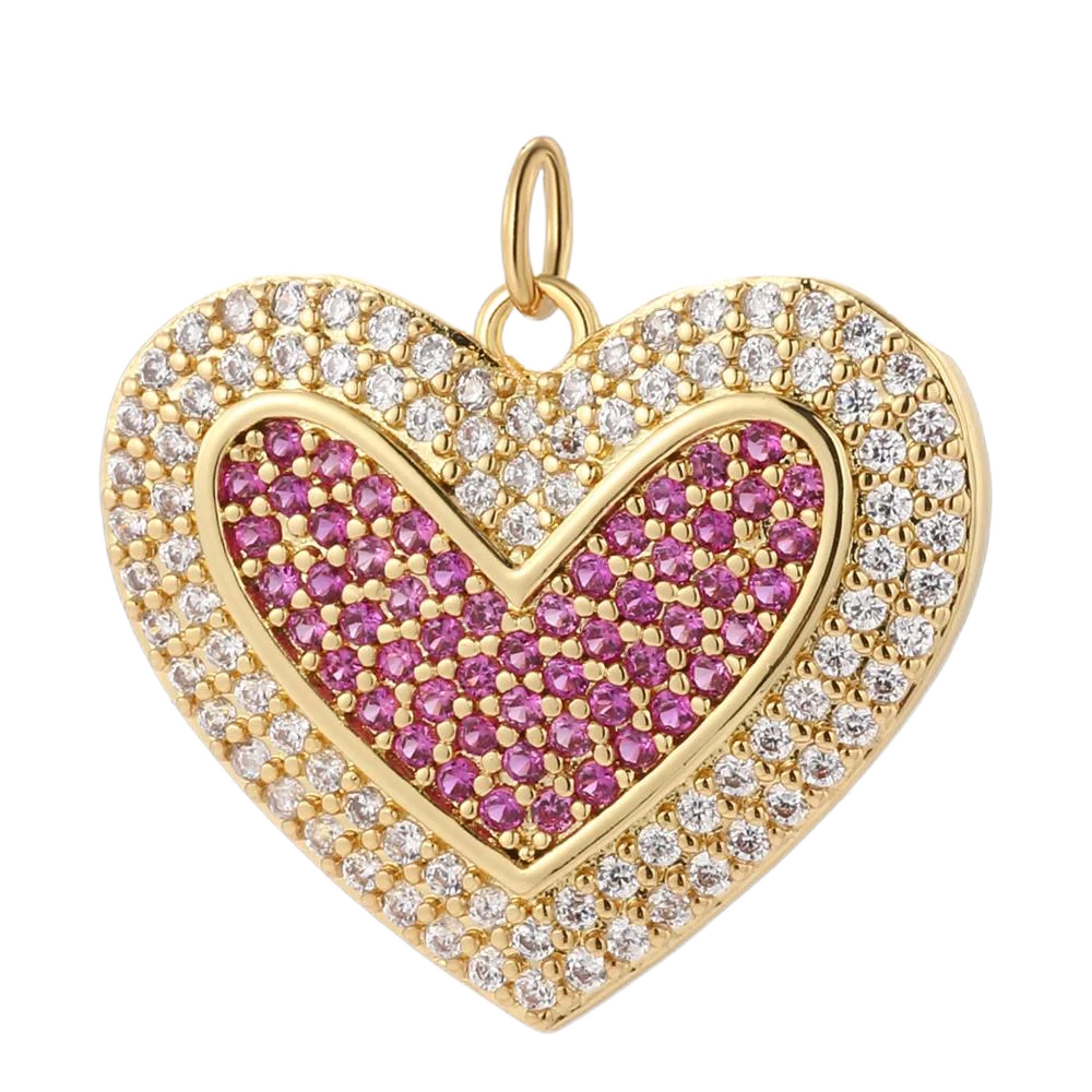 Bohemian Hearts for Jewelry Making Supplies Gold Color Thunder Dijes Diy Earrings Bracelet Necklace Accessories Amulet
