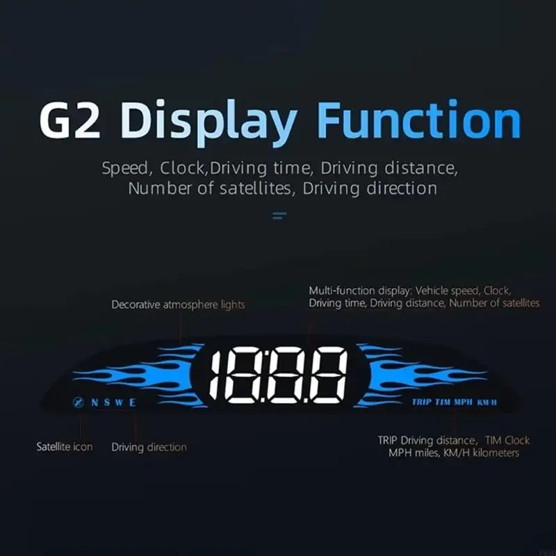 Multifunctional Car Head up Display Brightness Adjustable Featuring RPM Temperature Alerts Suitable for Motorcycles